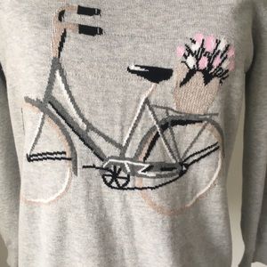The Limited Gray Bicycle Sweater / Size Small
